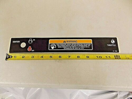 1990’s TORO GREENSMASTER DECAL (STEEL DASH PANELS) PART NO 65-7680