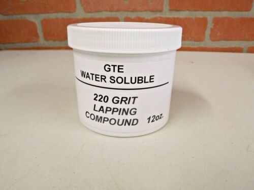 Container of GTE Water Soluble 220 Grit Lapping Compound.