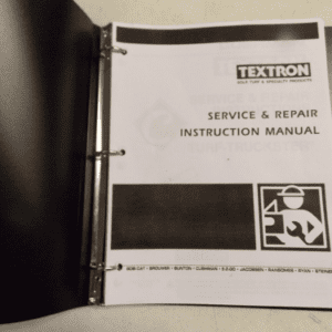 Lextron service and repair instruction manual in a binder.