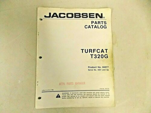Cover of a Jacobsen parts catalog for Turfcat T320G mower.