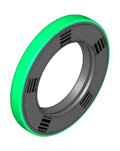 A green and black circular mechanical seal or ring.